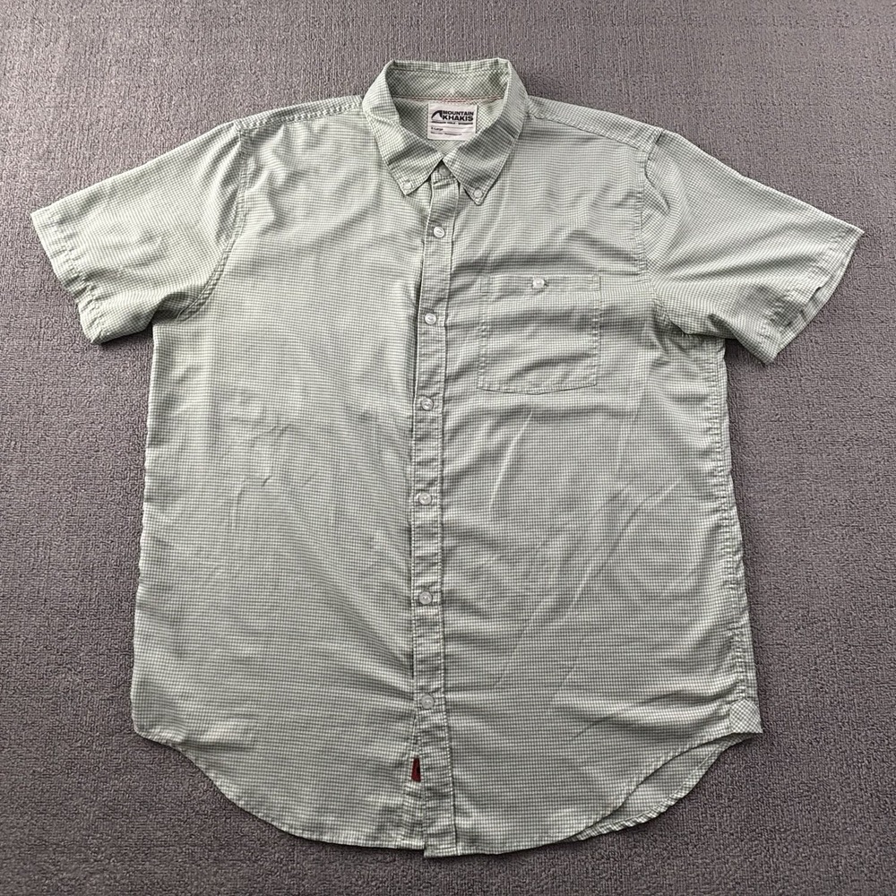 Mountain Khakis Shirt Adult Extra Large Check Button Up Short Sleeve Outdoor Men